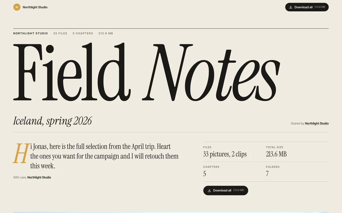 The Editorial template
